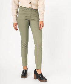 pantalon coupe slim taille normale femme vert pantalonsE595201_1