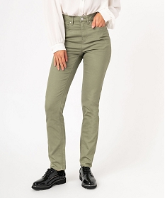 pantalon coupe regular taille normale femme vert pantalonsE595501_1