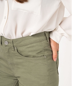 pantalon coupe regular taille normale femme vert pantalonsE595501_2