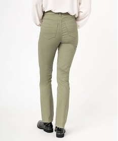 pantalon coupe regular taille normale femme vert pantalonsE595501_3