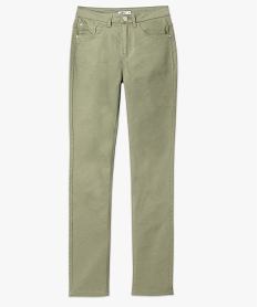 pantalon coupe regular taille normale femme vert pantalonsE595501_4