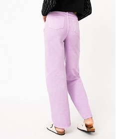jean wide legs taille haute colore femme violet wide legE595801_3