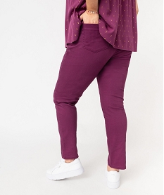 pantalon coupe regular femme grande taille violet pantalons et jeansE596001_3