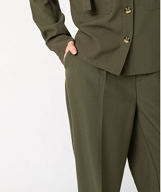 pantalon de tailleur large et souple femme vertE596101_2