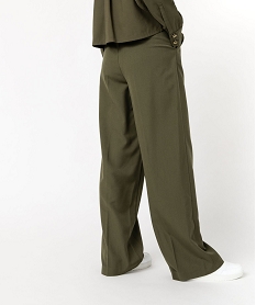 pantalon de tailleur large et souple femme vert pantalonsE596101_3