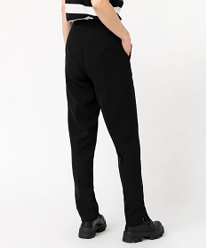 pantalon avec boutons sur les hanches femme noir pantalonsE596201_3