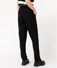 pantalon avec boutons sur les hanches femme noirE596201_3