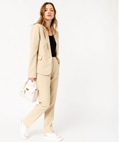 pantalon avec boutons sur les hanches femme beige pantalonsE596301_4