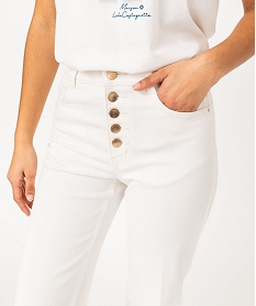 jean flare avec braguette boutonnee femme - lulucastagnette blanc pantalonsE596501_2