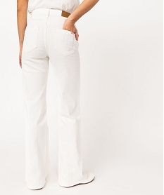 jean flare avec braguette boutonnee femme - lulucastagnette blanc pantalonsE596501_3