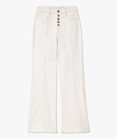 jean flare avec braguette boutonnee femme - lulucastagnette blanc pantalonsE596501_4