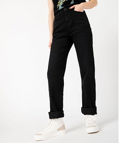 GEMO Jean Regular taille haute femme Noir