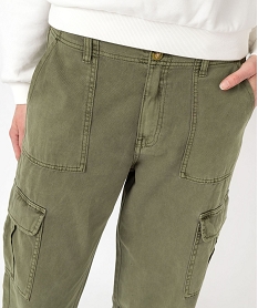 pantalon cargo multi poches femme vertE596801_2