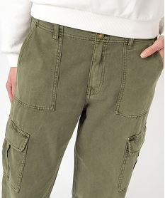 pantalon cargo multi poches femme vert pantalonsE596801_2