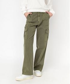 pantalon cargo multi poches femme vert pantalonsE596801_3
