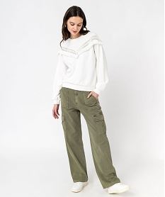 pantalon cargo multi poches femme vert pantalonsE596801_4