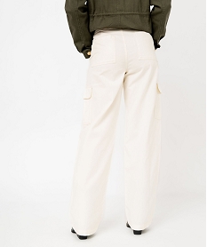 pantalon cargo multi poches femme beigeE596901_3