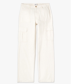 pantalon cargo multi poches femme beigeE596901_4