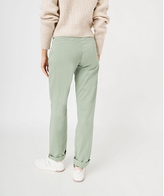 pantalon chino coupe regular femme vert pantalonsE597301_3