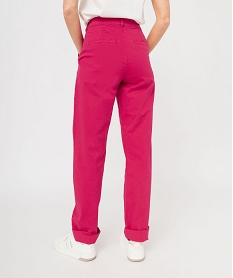pantalon chino coupe regular femme rose pantalonsE597401_3