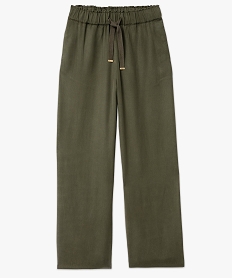 pantalon large en lyocell femme vert pantalonsE597501_4