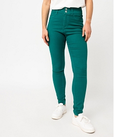 GEMO Pantalon skinny push-up power stretch femme vert standard