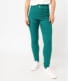 pantalon skinny push-up power stretch femme vert pantalonsE597601_4