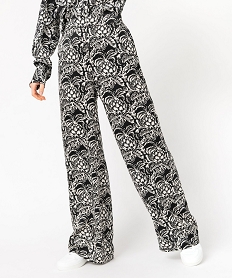 GEMO Pantalon fluide à motifs feuillage femme Imprimé