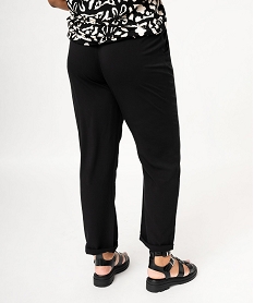 pantalon fluide femme grande taille noir standard pantalonsE598001_3