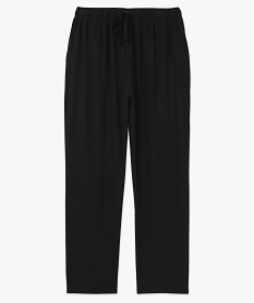 pantalon fluide femme grande taille noir standard pantalonsE598001_4