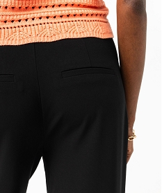 pantalon fluide coupe large taille haute femme noir standard pantalonsE598401_2