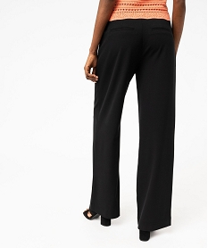 pantalon fluide coupe large taille haute femme noir pantalonsE598401_3