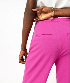 pantalon fluide coupe large taille haute femme rose pantalonsE598501_2