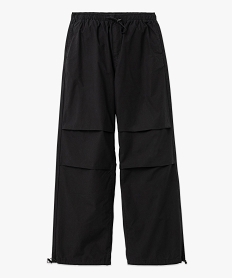 pantalon baggy en toile de coton femme noirE599701_4