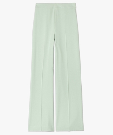 pantalon de tailleur fluide a taille haute et plis femme vert pantalonsE600001_4