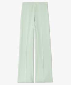 pantalon de tailleur fluide a taille haute et plis femme vertE600001_4