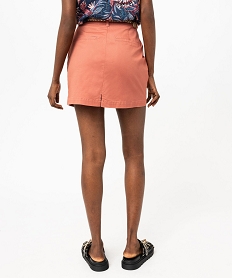 jupe en twill de coton avec ceinture femme rose jupesE602601_3