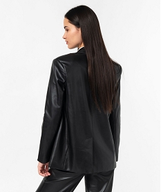 veste blazer en cuir imitation femme noir vestesE603801_3