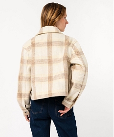 veste courte aspect laine bouillie femme beige vestesE604701_3