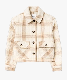 veste courte aspect laine bouillie femme beige vestesE604701_4