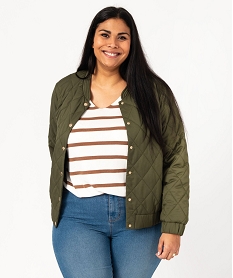 GEMO Veste fine matelassée femme grande taille Vert