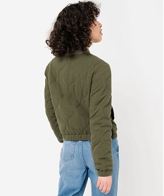 veste matelassee en gaze de coton avec fermeture pressions femme vert vestesE605101_3
