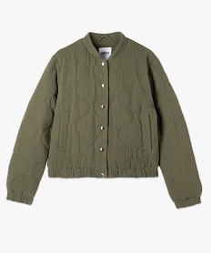 veste matelassee en gaze de coton avec fermeture pressions femme vert vestesE605101_4