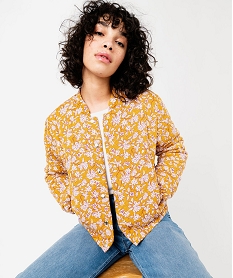 GEMO Veste matelassée imprimée avec fermeture pressions femme imprime floral