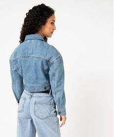 veste en jean delave courte femme bleu vestesE605301_3