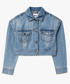 veste en jean delave courte femme bleu vestesE605301_4