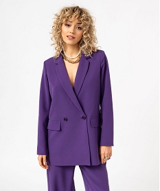 veste blazer coupe longue femme violet vestesE606501_1