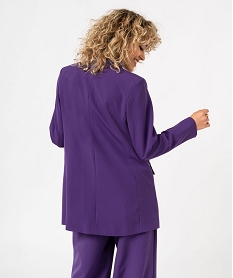 veste blazer coupe longue femme violet vestesE606501_3