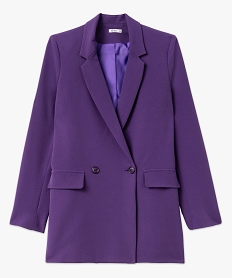 veste blazer coupe longue femme violet vestesE606501_4