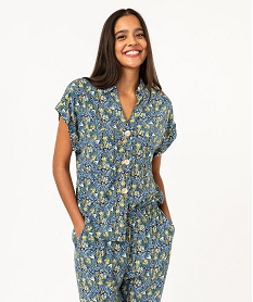 GEMO Chemise imprimée à manches courtes femme imprime floral
